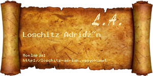 Loschitz Adrián névjegykártya